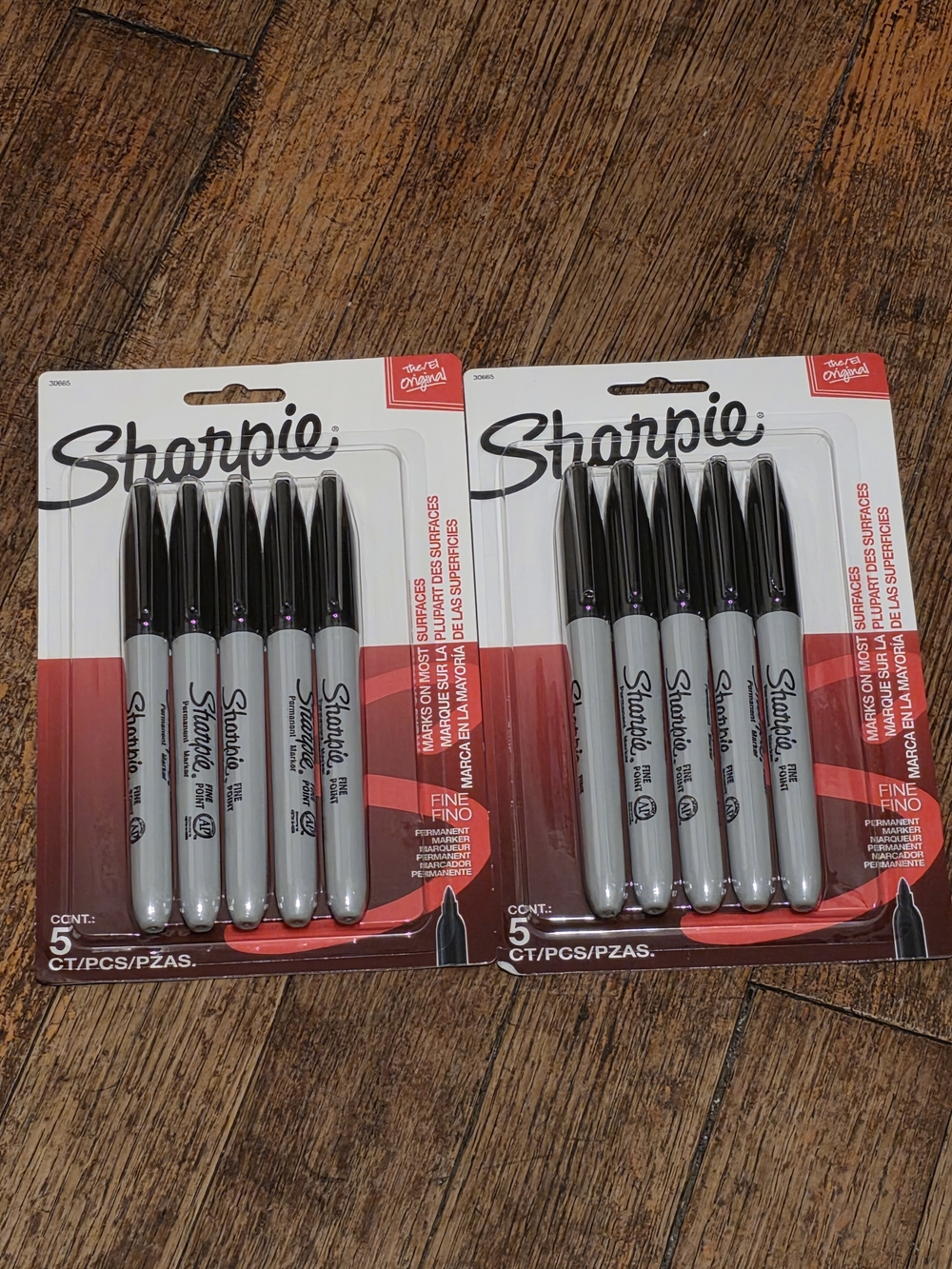 Fine Point Permanent Markers, Black - Pack of 10